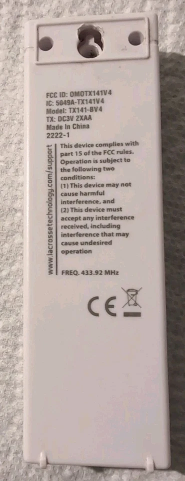 Sensor de temperatura La Crosse Technology TX141-BV4 poco descolorido Foto 2 de 3