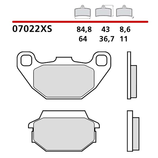 Brembo VORDERRADBREMSBELAGE-KIT FUR Kymco People S 200 07-08-COD. 07022XS-image
