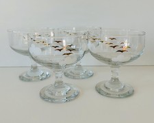 4x Leonardo Glas Eisbecher Schale Sch&auml;lchen Dessertschale Vintage 80er Geschirr