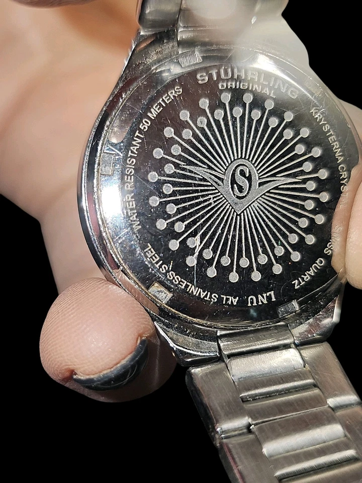 Reloj pulsera y caja Stuhrling Symphony 683 para mujer 32 mm de acero plateado 683,01 Foto 3 de 4