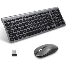 LeadsaiL Wireless Keyboard and Mouse Combo, Wireless USB Mouse and Computer K...