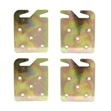 4Pcs Wood Bed Rail Hook Plates, Heavy Duty Bed Rail Fitting Bracket with Mountin