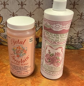 Vintage Aleene’s Porcelain-Ize-It & Petal Porcelain Silk Flower Dip Craft Lot