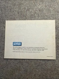 Heavy Shreddin' (NES, 1990) - Instruction Manual / Booklet Only