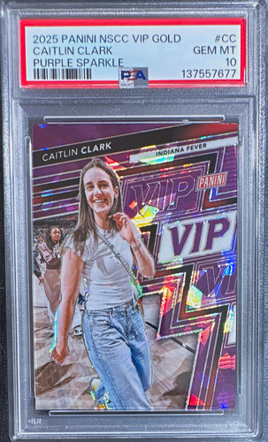 2025 Panini National VIP Caitlin Clark Purple Sparkle /50 PSA 10 Indiana Fever