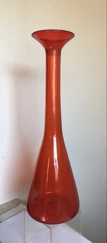 VINTAGE BLENKO GLASS DECANTER 561 BOTTLE NO STOPPER WAYNE HUSTED 20"