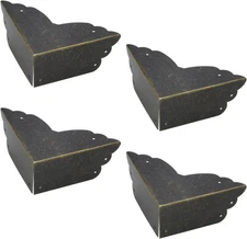 Mcredy Corner Protectors for Furniture,4 Pack Table Corner Protectors Metal Bron