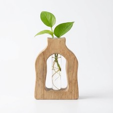 "Plant Propagation Station with Hanging Vases for Indoor Wall Decor"
