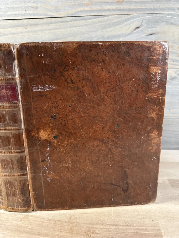 1816 HOLY BIBLE mathew carey EARLY AMERICAN leather ANTIQUE old FAMILY - Image 2 of 4