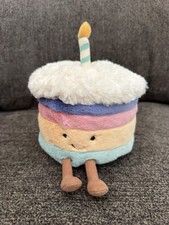 Jellycat Amuseables Rainbow Birthday Cake NWT