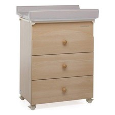 Fasciatoio cassettiera in legno IL BAGNETTO Natural 3 cassetti Foppapedretti