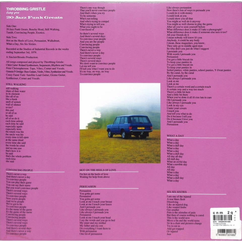 Throbbing Gristle / 20 JAZZ FUNK GREATS (LTD. LP) / MUTE / LTGLP4 / LP - Bild 2 von 2