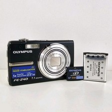 Olympus Digital Camera FE-240 7.1MP Black Tested & Working Olympus Digital 