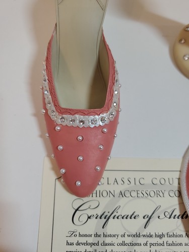Classic Couture High Fashion Miniature Shoe Hat Purse Set Pink Rhinestones 1999 - Picture 4 of 18