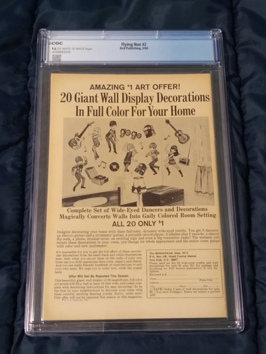 Flying Nun #2 CGC 9.6 NM+ (Dell - 05/68) Sally Field Photo Cover! 4th in Census! - Picture 3 of 11