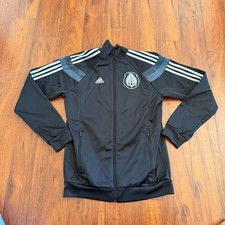 Adidas Mexico Anthem jacket  Black/Grey Soccer Jersey 2014 Size S Men