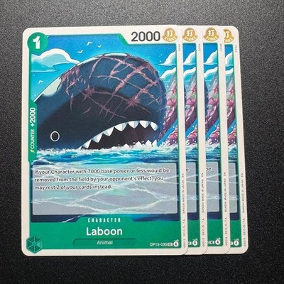 4x Laboon OP15-035 UC - One Piece TCG English Playset Near Mint