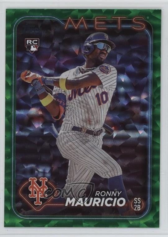 2024 Topps Series 1 Green Crackle Foil 195/499 Ronny Mauricio #224 fp0
