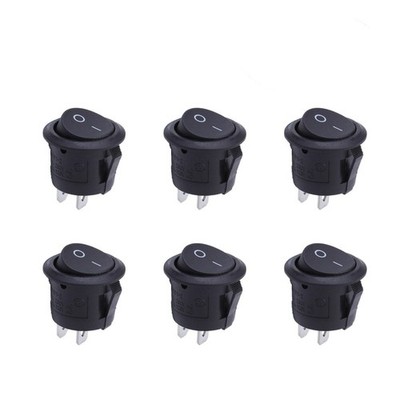 10pcs 2-polige Snap-In-Runde Runde Riegel an der Off-Autosschalter 6A 250 V