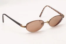 NICOLE MILLER COLLECTION TIGRE GOLD BRN AUTHENTIC DESIGNER SUNGLASSES 51-17