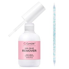 Curvlife Multi-functional Brush-on Nail Glue 0.01 Fl Oz Pack of 50 , clear