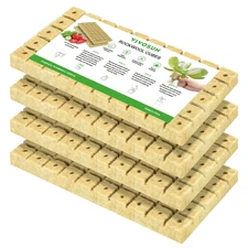 1" Rockwool Cubes, 200 Plugs Stonewool Starter Grow Cubes for Cuttings, Cloning,