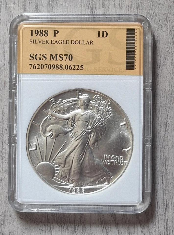 ETATS-UNIS 1 Dollar Argent 1 Once SILVER EAGLE 1988 - Photo 1/4