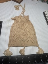 Antique Crocheted Bag For Antique French Or German Edwardian Or Victorian Era