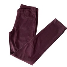 Uniqlo Women  s Easy Knit Legging Pants Size M Burgundy Excellent Condition