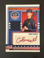 Caden Sorrell 2023 USA Stars & Stripes Auto Relic Red Ink 