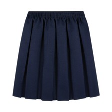 UK School Uniform Girls Summer Formal Dress Bottom Full Elastic Box Pleat Skirt