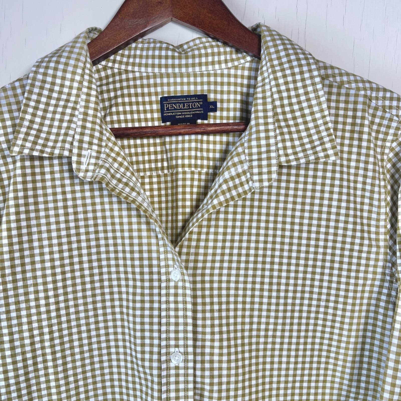 Pendleton Mens Long Sleeve Gingham Button Up Shir… - image 2