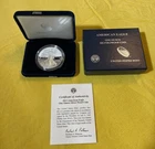 2013-W American Silver Eagle Proof 1 Oz .999 Silver Dollar OGP Box COA