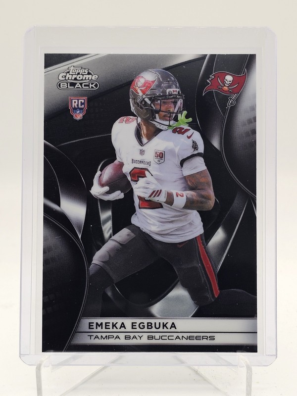EMEKA EGBUKA 2025 TOPPS CHROME BLACK ROOKIE RC #147 BUCCANEERS Q7485