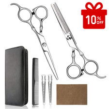 6" Professional Hair Cutting Japanese Scissors Thinning Barber Shears Set Kit