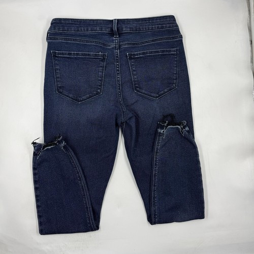 Old Navy Jeans Womens 6 Blue Dark Wash Rockstar Super Skinny Ankle Mid Rise - Afbeelding 7 van 10
