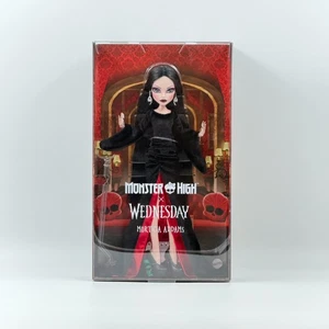 Monster High x Wednesday Morticia Addams Collectible Doll Velvet Dress