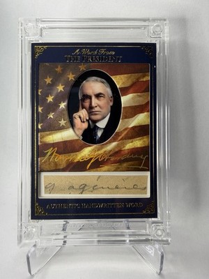 Warren G Harding HANDWRITTEN WORD A Word From The President POTUS AWF-WH29 