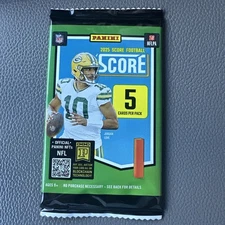 2025 Panini Score Football 5 Card Pack Factory Sealed Exclusive Orange 1 Pack