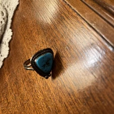 Navajo Vintage Turquoise Women’s Ring Size 10. Sterling Silver