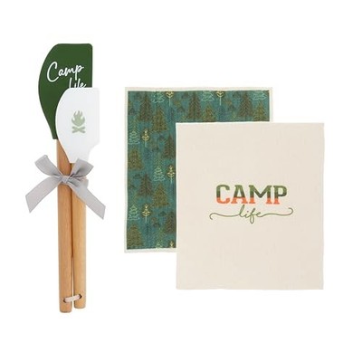 Pavilion Camp Life Dish Towels Spatulas Set Camping RV Kitchen Gift
