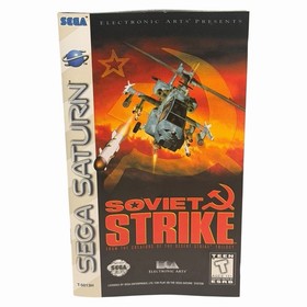 Soviet Strike (Sega Saturn, 1997) Authentic CIB Complete w/ Manual Tested