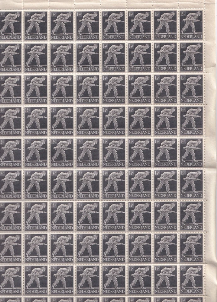 Stamp Netherland Sc 262 Sheet 1944 WWII War Germany Holland Soldier MNH - Image 3 of 3