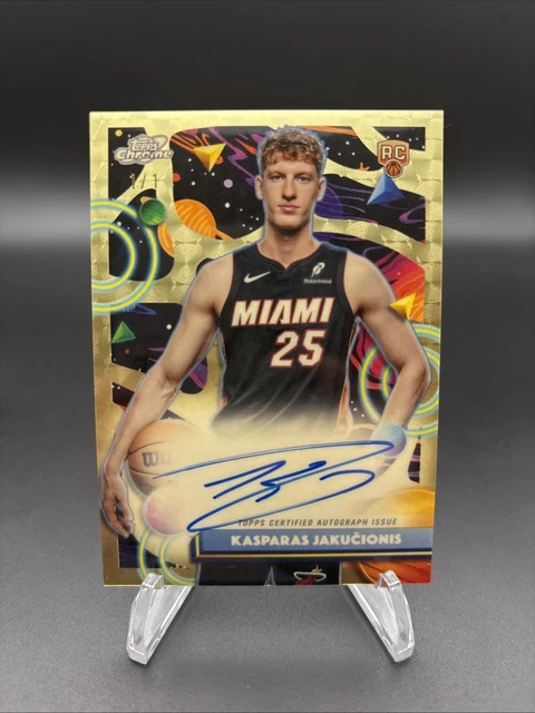 2025-26 Topps Chrome Cosmic Kasparas Jakučionis Superfractor On-Card Auto #1/1