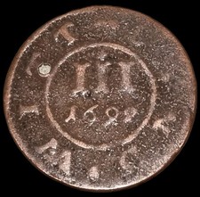 Moneta in bronzo 1699