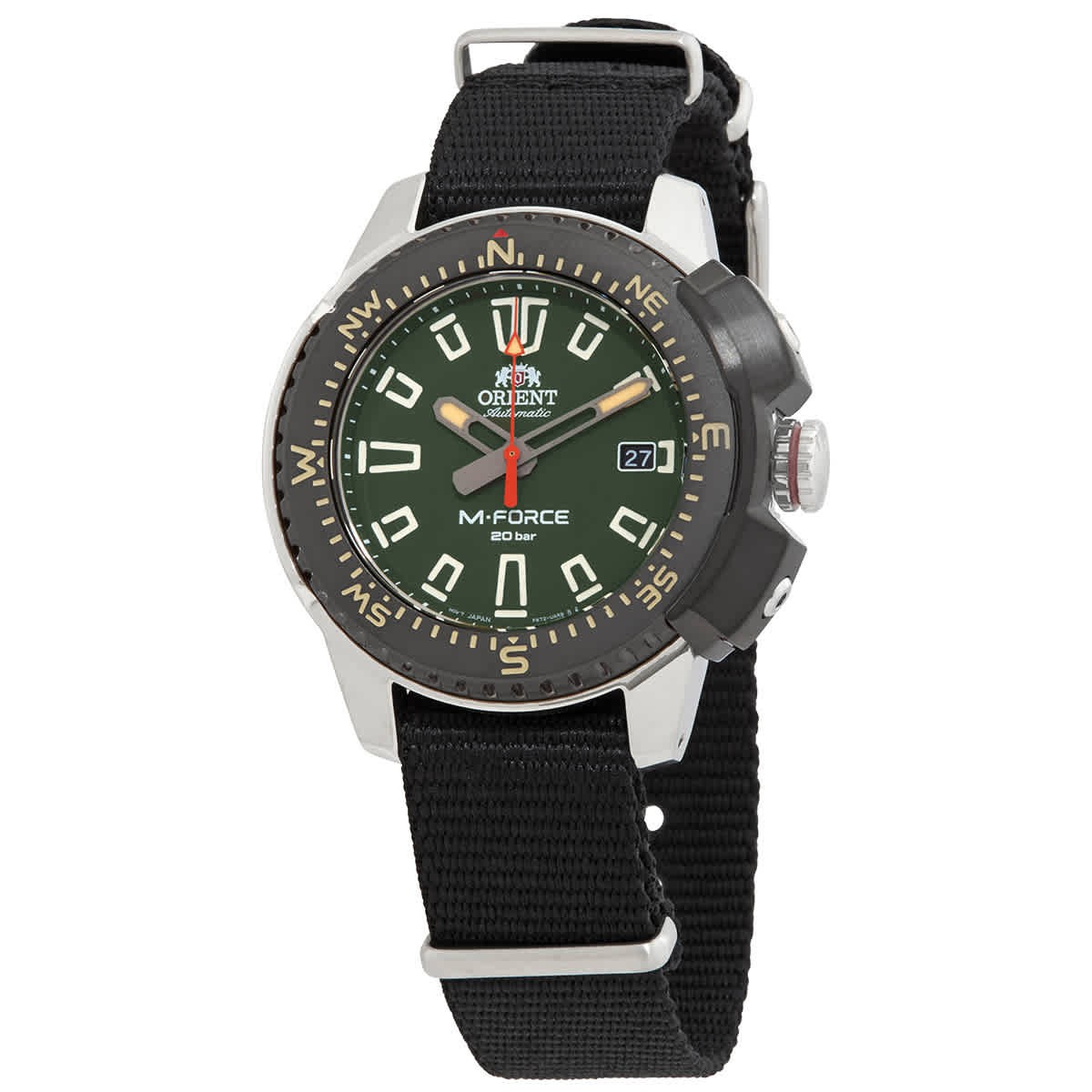 Orient M-Force Automatic Green Dial Mens Watch RA-AC0N03E10B