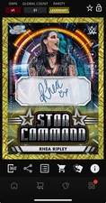 DIGITAL TOPPS SLAM Rhea Ripley LEGENDARY GOLD INTERSTELLAR SIGNATURE /50 Read