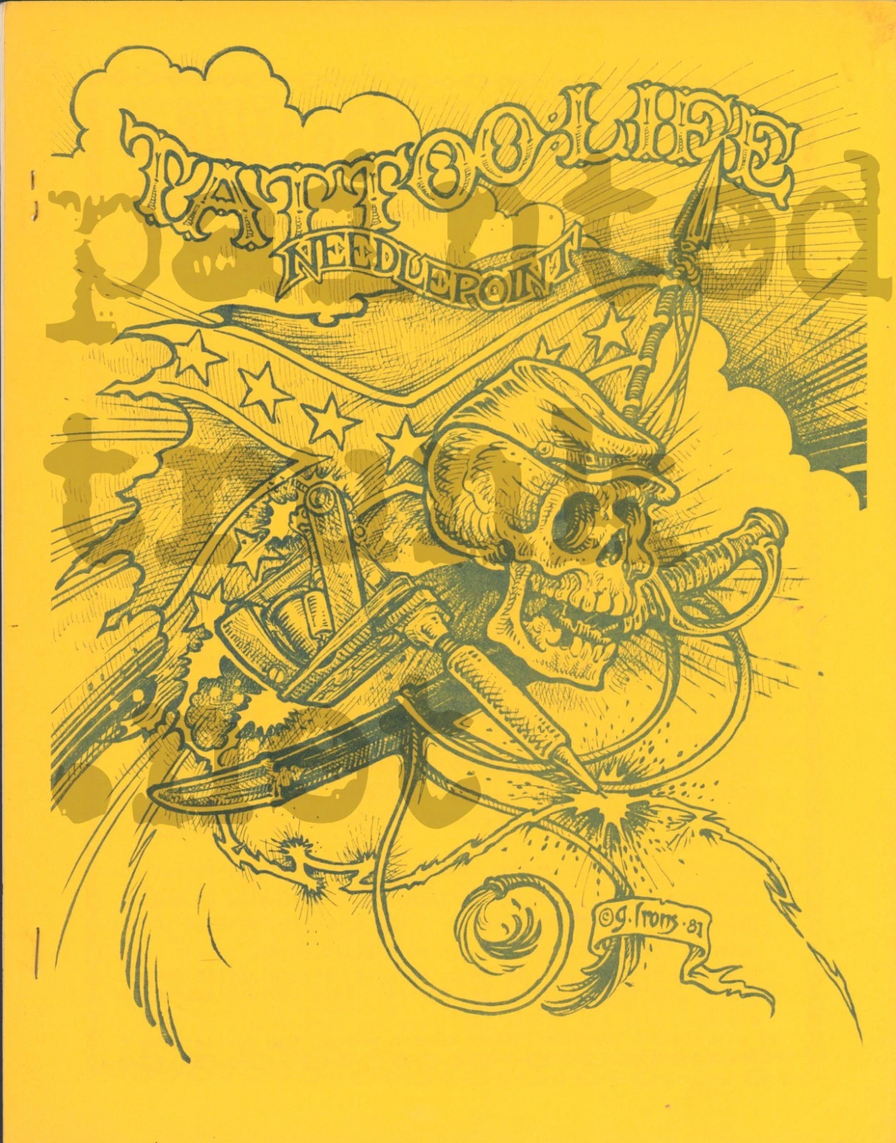 vintage original may 1982 greg irons tattoo life needlepoint mag photo seattle - product detail image 1