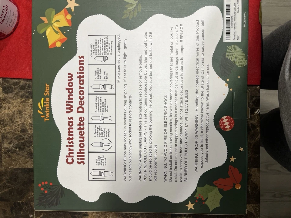 Silueta de ventana de Navidad decoración de luz Foto 2 de 4