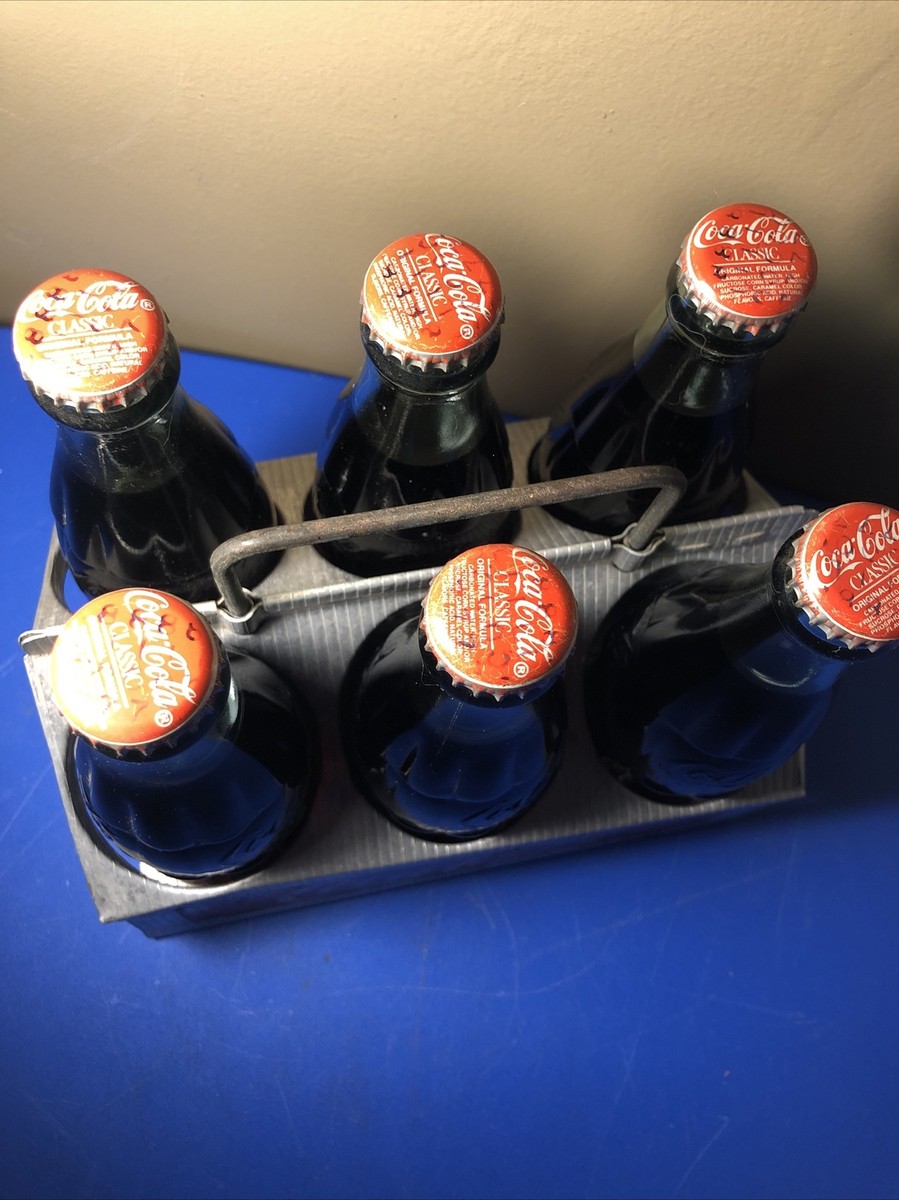 Vintage 1950's Coca Cola Metal Aluminum 6-Pack Bottle Carrier